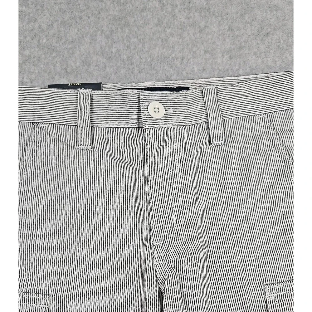 US Polo Assn Boys Size 4T Shorts Flat Front Cargo Pockets Blue Pin‎ Stripped NWT